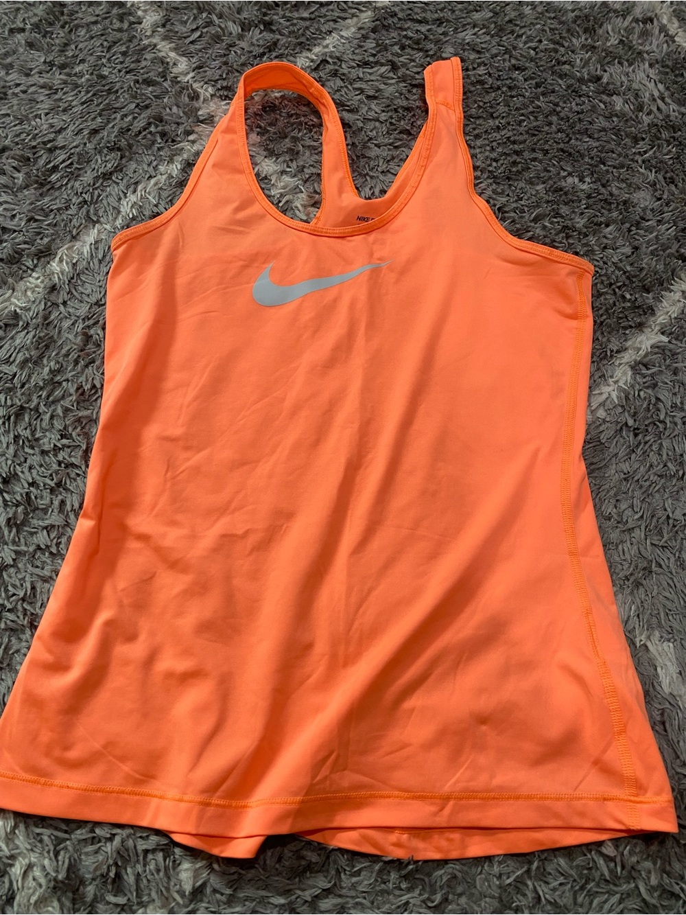 Nike Women's Bright Orange Athletic Racerback Tank